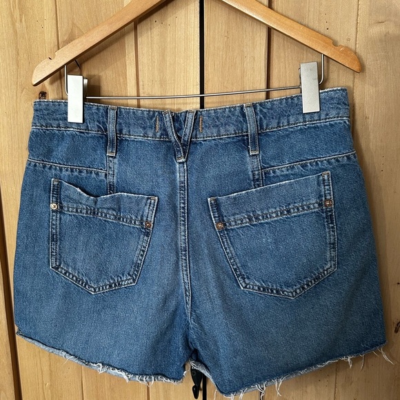 We The Free Classic Blue Button Fly Denim Cut Off Shorts - Picture 5 of 8